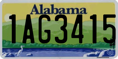AL license plate 1AG3415