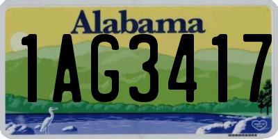 AL license plate 1AG3417