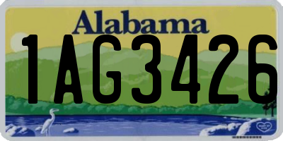 AL license plate 1AG3426