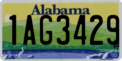 AL license plate 1AG3429