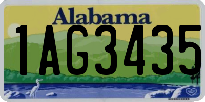 AL license plate 1AG3435
