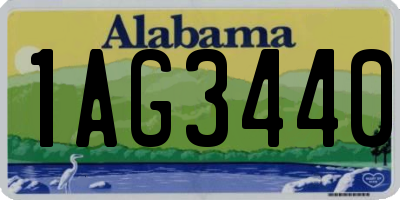 AL license plate 1AG3440