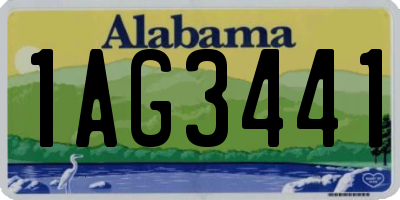 AL license plate 1AG3441