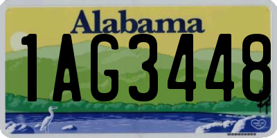 AL license plate 1AG3448
