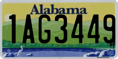 AL license plate 1AG3449
