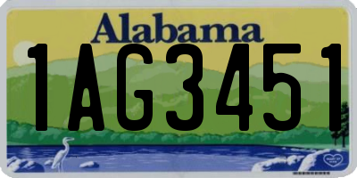 AL license plate 1AG3451