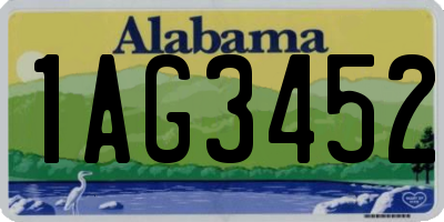 AL license plate 1AG3452