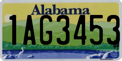 AL license plate 1AG3453