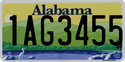 AL license plate 1AG3455