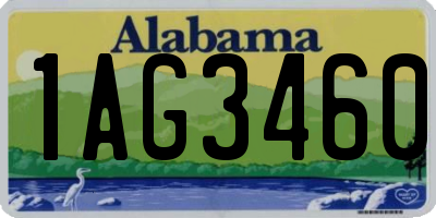 AL license plate 1AG3460