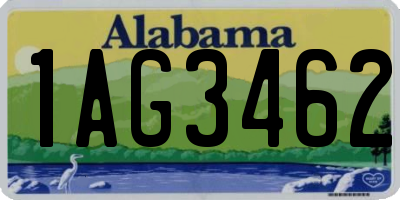 AL license plate 1AG3462