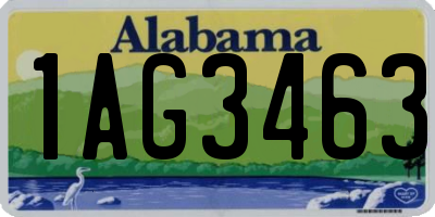 AL license plate 1AG3463