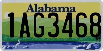 AL license plate 1AG3468