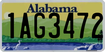 AL license plate 1AG3472