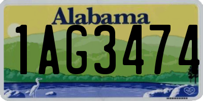 AL license plate 1AG3474