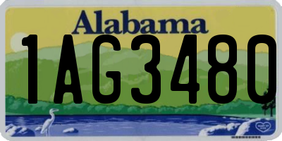 AL license plate 1AG3480