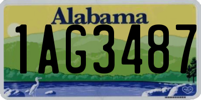 AL license plate 1AG3487