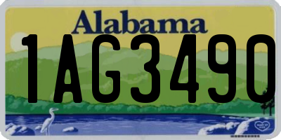 AL license plate 1AG3490