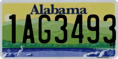 AL license plate 1AG3493
