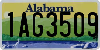 AL license plate 1AG3509
