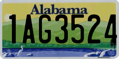 AL license plate 1AG3524
