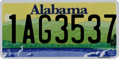 AL license plate 1AG3537