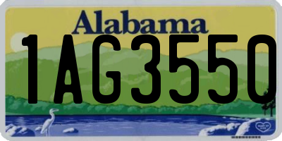 AL license plate 1AG3550
