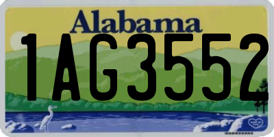AL license plate 1AG3552