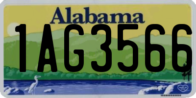 AL license plate 1AG3566