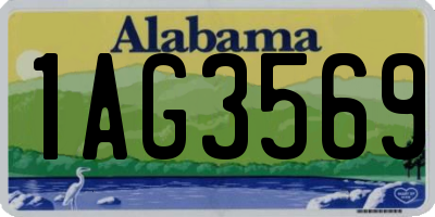 AL license plate 1AG3569
