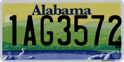 AL license plate 1AG3572