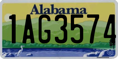 AL license plate 1AG3574