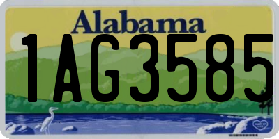 AL license plate 1AG3585