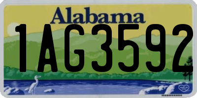 AL license plate 1AG3592