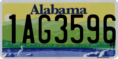 AL license plate 1AG3596