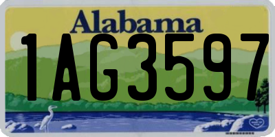 AL license plate 1AG3597
