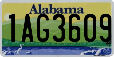 AL license plate 1AG3609