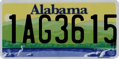 AL license plate 1AG3615