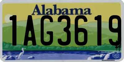 AL license plate 1AG3619