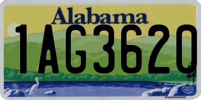 AL license plate 1AG3620