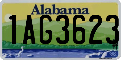 AL license plate 1AG3623