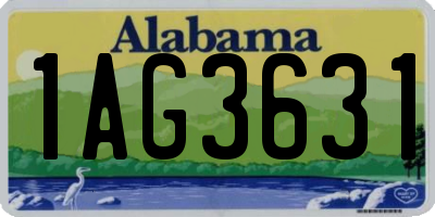 AL license plate 1AG3631