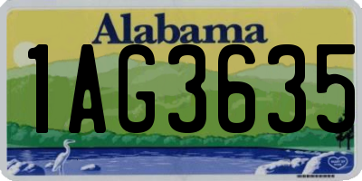 AL license plate 1AG3635