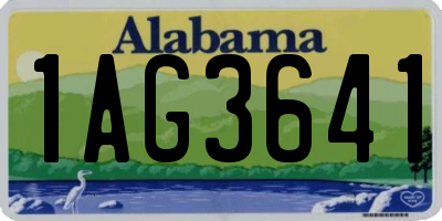 AL license plate 1AG3641