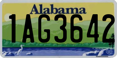 AL license plate 1AG3642