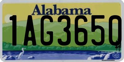 AL license plate 1AG3650