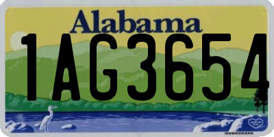 AL license plate 1AG3654