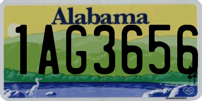 AL license plate 1AG3656