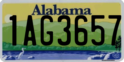 AL license plate 1AG3657