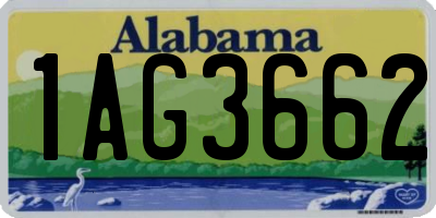 AL license plate 1AG3662